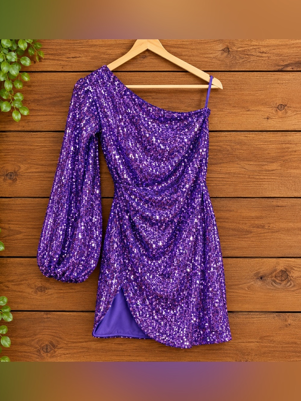 💜✨ NWT Fashion Nova Down To Love Sequin Mini Dress – Size Large